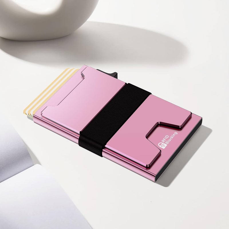 furid Smart Card Wallet for Men Slim: Minimalist Wallets RFID Blocking - Metal Pop Up Front Pocket Business Card Holder - Gift Boxed for Him Stocking Stuffers - Image 5